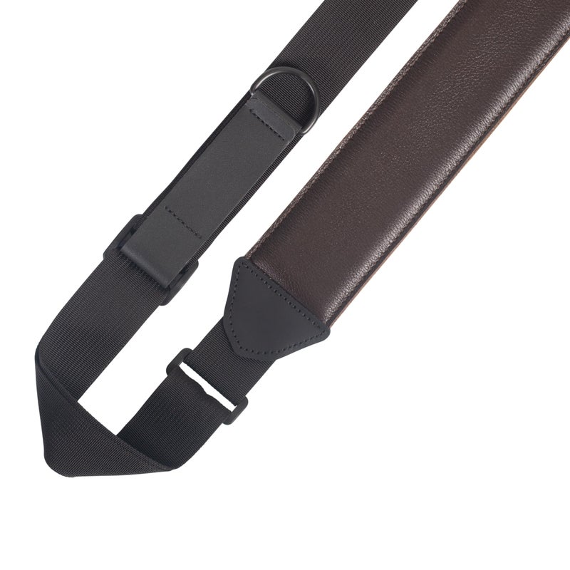 Levy's Leathers Right Height Guitar Strap with RipChord Quick Adjustment Technology and Suede Backing; 2.5" Width Padded Garment Leather - Dark Brown (MRHGS-DBR) - Image 2
